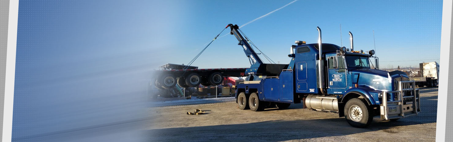 Ben's Towing crane truck hard at work.